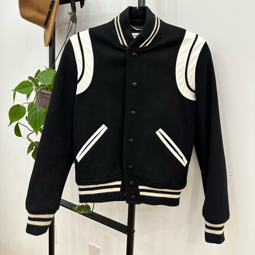 YSL Black and white teddy jacket. Like new size 36 (S)